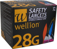 WELLION Safetylancets 28 G Sicherheitseinmallanz. - 25Stk
