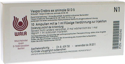 VESPA CRABRO EX animale GL D 5 Ampullen - 10X1ml