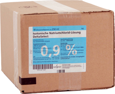 ISOTONISCHE NaCl 0,9% DELTAMEDICA Inf.-Lsg.Plastik - 10X250ml