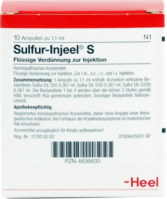 SULFUR INJEEL S Ampullen - 10Stk