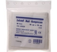 ZELLSTOFF MULLKOMPRESSEN 10x10 cm unsteril - 10Stk