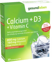 GESUND LEBEN Calcium 800 mg+D3+Vitamin C Br.-Tabl. - 3X10Stk