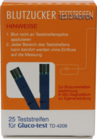 GLUCO TEST Blutzuckerteststreifen - 25Stk