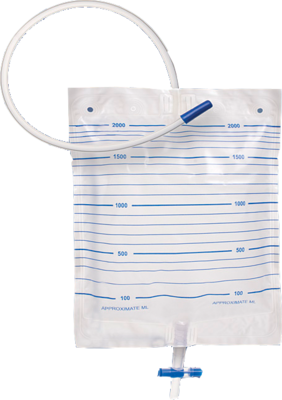 URINBEUTEL unsteril 2 l m.90 cm Schlauch - 1Stk