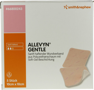 ALLEVYN Gentle 10x10 cm Schaumverband - 5Stk