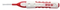 EDELWHITE pro Interdent.Bür.S 0,5-2,4 mm rot - 6Stk