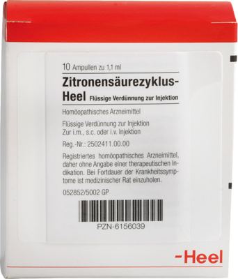 ZITRONENSÄUREZYKLUS Heel Ampullen - 10Stk - Heel