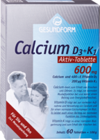 GESUNDFORM Calcium 600 D3+K1 Osteo Tabletten - 60Stk