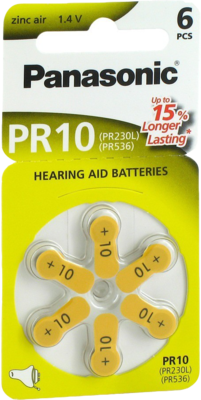 BATTERIEN f.Hörgeräte Panasonic PR10 - 6Stk - Sonstige Mess/Therapiegeräte + Zubehör