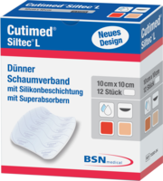 CUTIMED Siltec L Schaumverb.10x10 cm dü.san.haf. - 12Stk