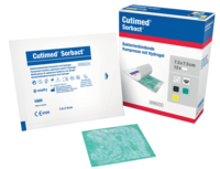 CUTIMED Sorbact Gel Kompressen 7,5x7,5 cm - 12Stk