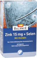 GEHE BALANCE Zink 15 mg+Selen Kapseln - 60Stk