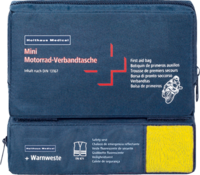 VERBANDTASCHE Motorrad mini DIN 13167+Warnweste - 1Stk