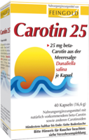 CAROTIN 25 Feingold Kapseln - 40Stk - Für Haut, Haare & Knochen