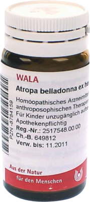 ATROPA belladonna ex Herba D 6 Globuli - 20g