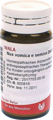 NUX VOMICA E semine D 6 Globuli - 20g