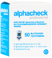 ALPHACHECK professional Blutzuckerteststreifen - 50Stk