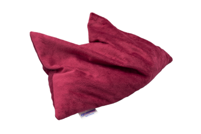 KIRSCHKERNKISSEN 20x30 cm mit Flausch bordeaux - 1Stk