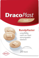 DRACOPLAST Soft Pflaster 2,2 cm rund hautf. - 20Stk