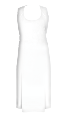 EINMAL SCHÜRZEN PE 125 cm weiß - 100Stk