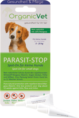 ORGANICVET PARASIT-STOP Spot-on f.kleine Hunde - 3X1.5ml