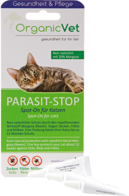 ORGANICVET PARASIT-STOP Spot-on f.Katzen - 3X0.75ml