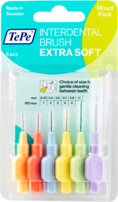 TEPE Interdentalbürste x-weich gemischt - 6Stk