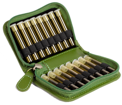 TASCHENAPOTHEKE 16er Leder f.1,5 g Gl.grün - 1Stk