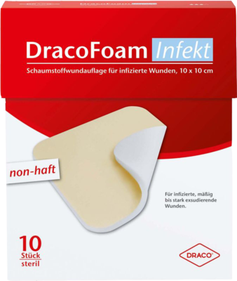 DRACOFOAM Infekt Schaumst.Wundauf.10x10 cm - 10Stk