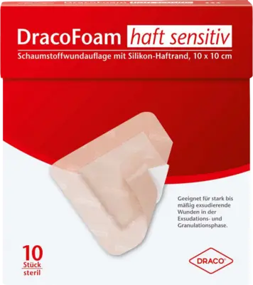 DRACOFOAM Haft sensitiv Schaumst.Wund.10x10 cm (10 Stk) 