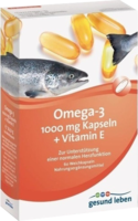 GESUND LEBEN Omega-3 1.000 mg Kapseln+Vitamin E - 60Stk
