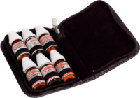 TASCHENAPOTHEKE 6er DHU Leder 10 g Gläser schwarz - 1Stk