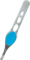 PINZETTE Edelstahl gummierter Griff blau - 1Stk