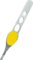 PINZETTE Edelstahl gummierter Griff gelb - 1Stk