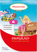 PIRATOPLAST Mädchen Pflasterstrips 3 Größen - 16Stk