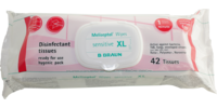 MELISEPTOL Wipes sensitive XL - 42Stk