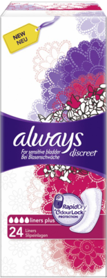ALWAYS discreet Inkontinenz Liner plus Slipeinlag. - 24Stk