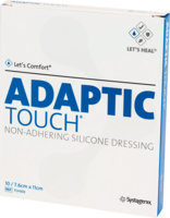 ADAPTIC Touch 7,6x11 cm nichthaft.Sil.Wundauflage - 10Stk