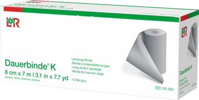 DAUERBINDE kräftig 8 cmx7 m - 10Stk