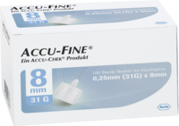 ACCU FINE sterile Nadeln f.Insulinpens 8 mm 31 G - 100Stk