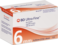 BD ULTRA-FINE Pen-Nadeln 6 mm 31 G 0,25 mm - 105Stk