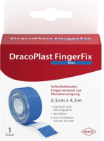 DRACOPLAST FingerFix 2,5 cmx4,5 m m.Wundk.blau - 1Stk