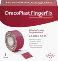 DRACOPLAST FingerFix 2,5 cmx4,5 m m.Wundk.rot - 1Stk