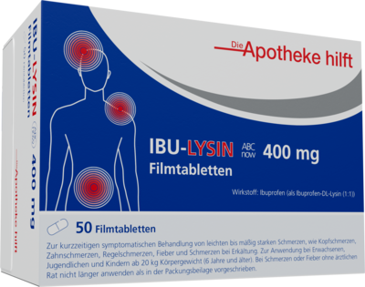 IBU-LYSIN ABCnow 400 mg Filmtabletten /Noweda DAH - 50Stk