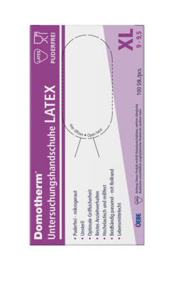 DOMOTHERM Unt.Handschuhe Latex unsteril pf XL weiß - 100Stk