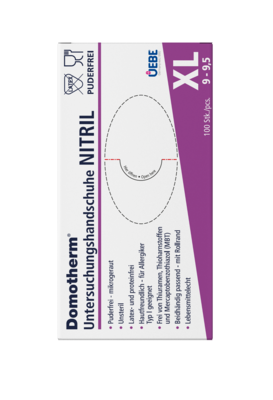 DOMOTHERM Unt.Handschuhe Nitril unste.pf XL blau - 100Stk