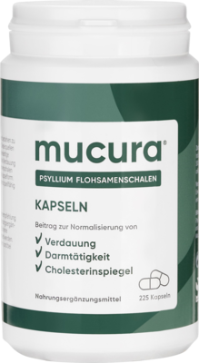 MUCURA Flohsamenschalen Kapseln - 225Stk - Entgiften-Entschlacken-Entsäuern