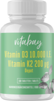 VITAMIN D3 DEPOT 10.000 I.E.+Vitamin K2 200 µg Tab - 180Stk
