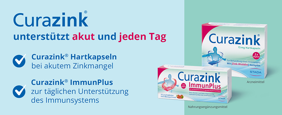 Curazink unterstützt akut und jeden Tag.