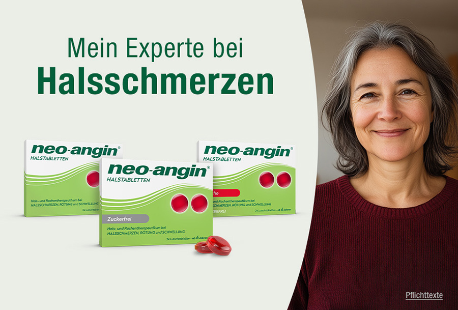 Mein Experte bei Halsschmerzen. neo-angin